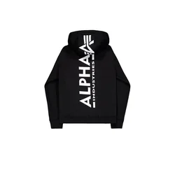 ALPHA INDUSTRIES Majica Backprint črna