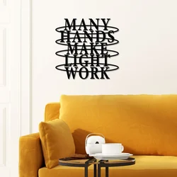 Wallity Zidna dekoracija Hands Work, 38 x 37 cm, Crna