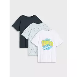 Sinsay - Pamučne majice 3 pack - belo