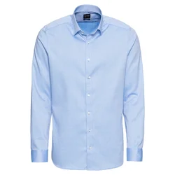 OLYMP Poslovna srajca Level 5 Uni Twill, modra