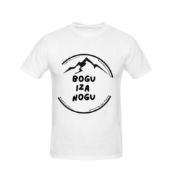 Muška majica Bogu iza nogu CS4177, Bela
