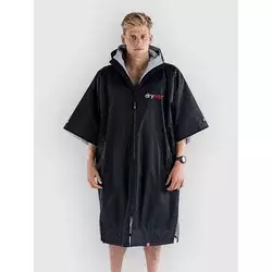 Dryrobe Advance Short Sleeve Surf Poncho black grey