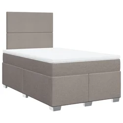 Vidaxl Box spring postelja z vzmetnico taupe 120x200 cm blago