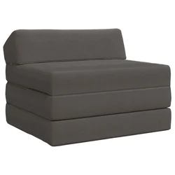 Sofa na razvlačenje Tamnosiva 200 x 70 x 10 cm Kordura tekstil