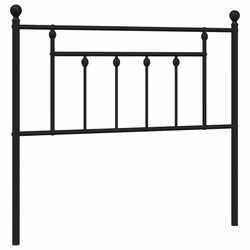 Vidaxl Kovinsko posteljno vzglavje črno 107 cm