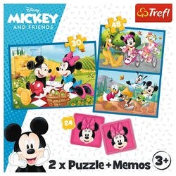 Trefl 2 in 1 Puzzles + Memory - Mickey Mouse - 1 kos.