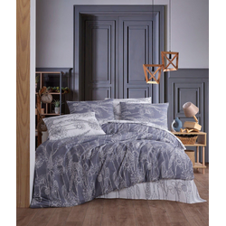 Aberto Design Komplet posteljina Lara, 200x220 cm, 220x240 cm, Siva-Bela