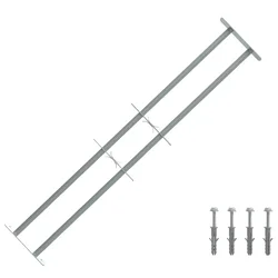 Rešetka za sigurnost prozora s 2 prekrižena nosača 3 pcs