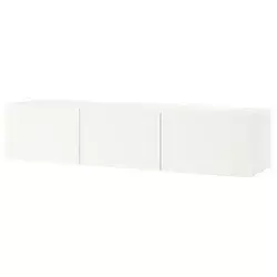 BESTA TV stalaža s vratima, bela/Lappviken bela, 180x42x38 cm