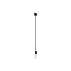 Luster na sajli SIMON 1xE27/60W/230V crna/buk