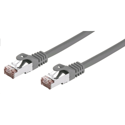 C-TECH Patchcord Cat6, FTP, siv, 0,5 m