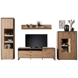 Livetastic DNEVNI REGAL, antracit, barve hrasta