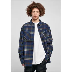 Checkered mountain shirt navy blue/bottle green