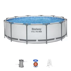 Bestway Bazen metalne konstrukcije 9150, 3.66m x 1m, Sivi