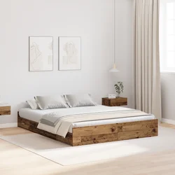 Krevet s ladicama Staro drvo 140 x 190 cm Konstruirano drvo