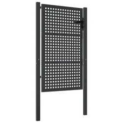 Vidaxl Vrtna vrata antracit 100x125 cm jeklo