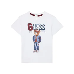 Guess Majica N5YI22 K8HM4 Bela Regular Fit