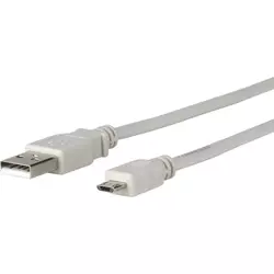 MicroConnect Kabel USB A - USB Micro B, Version 2.0 Siv, 3m