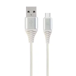 Gembird USB kabl 1,8 m USB 2.0 USB A USB C Srebrno, Belo