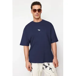 Trendyol Muška majica Tmnss23Ts00243, Tamnoplava