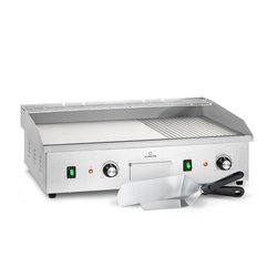 Klarstein Grillmeile 4400, električni roštilj, Plancha, 2x2200W, ploča za roštilj od nehrđajućeg čelika