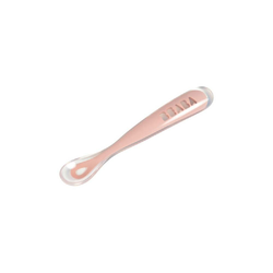Beaba ergonomska silikonska žličica 1nd Age, Pastel pink