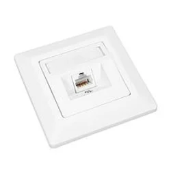 Vtičnica Solarix CAT6 STP 1 x RJ45 za vgradnjo podometno bela