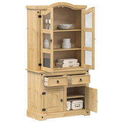 Vitrina sa staklom Corona 100 x 48,5 x 179 cm masivna borovina