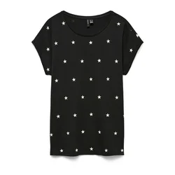 VERO MODA Majica črna / bela