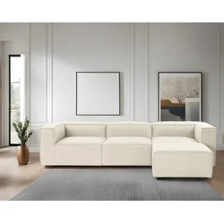 Atelier del Sofa Ugaona garnitura Fora 296x66x185cm Bež