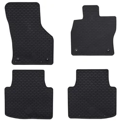 Auto tepih 4 pcs Crna Guma