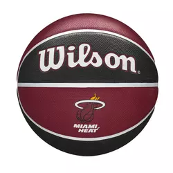 Wilson NBA TEAM TRIBUTE MIAMI HEAT, lopta za košarku, crvena WTB1300XBMIA