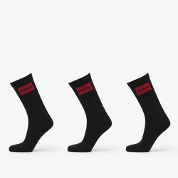 Nogavice Hugo Boss Men-H-3-Pack Qs Rib Label Cc Black 43-46