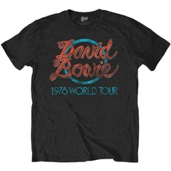 David Bowie Majica 1978 World Tour Unisex Black M