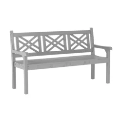 eoshop Lesena vrtna klop, siva, 150 cm, FABLA