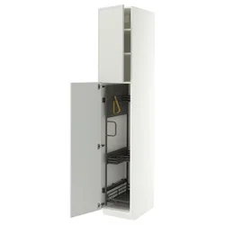 METOD Visoki element-ostava, bela/Aspudden svetlosiva, 40x60x220 cm