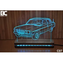 Black Cut 3D Lampa jednobojna - Mercedes ( C07 )