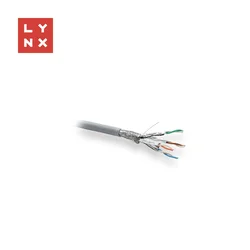 LYNX SFTP kabel, Cat6a, LSZH, varjen, notranji, siv, tuljava 500 m