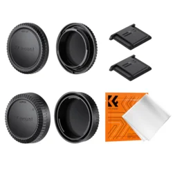 K&F Fuji X-mount Body Cap*2 + Lens Rear Cap*2 + Hot Shoe Cap*2 + Cleaning Cloth*1