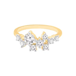 ETHISHER DIAMANTEN Prstan Ring aus 375 Gelbgold mit Lab Grown Diamant zlata