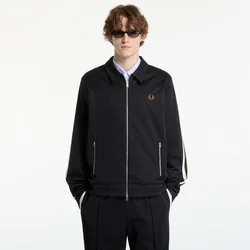 Mikina FRED PERRY Tipped Tape Track Jacket Black XL