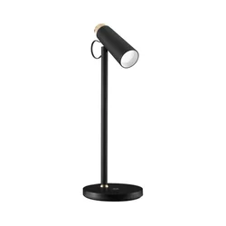 Immax 08991L- LED prigušiva stona lampa sa Qi bežičnim punjenjem TIT LED/12W/230V crna