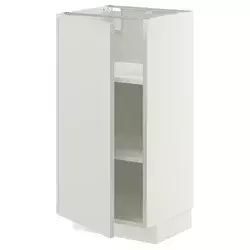 METOD Podni element s policama, bela/Aspudden svetlosiva, 40x37 cm