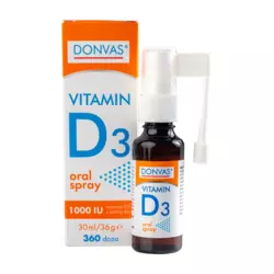 VITAMIN D3 oral spray DONVAS®, rastvor za raspršivanje 30ml (PAKET 1+1 gratis)