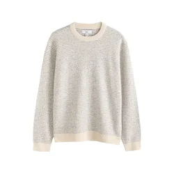 Next Pulover ecru/temno modra