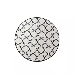 Conceptum Hypnose Tepih Kupa, O100 cm, Crno-beli