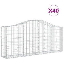 Lučne gabionske košare 40 kom 200x30x80/100cm pocinčano željezo