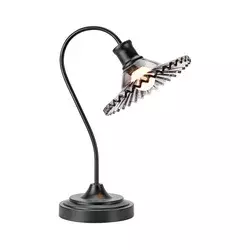 Markslöjd 109151 - Stona lampa NOVIA 1xE27/60W/230V crna/dimna siva