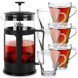Vilde Kozarci za kavo in čaj z batnim infuzerjem 250 ml/1 l, 7 kosov.