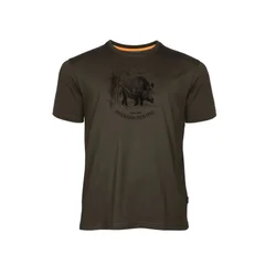 Majica PINEWOOD Wild Boar NEW prašič - rjava, št. 3XL